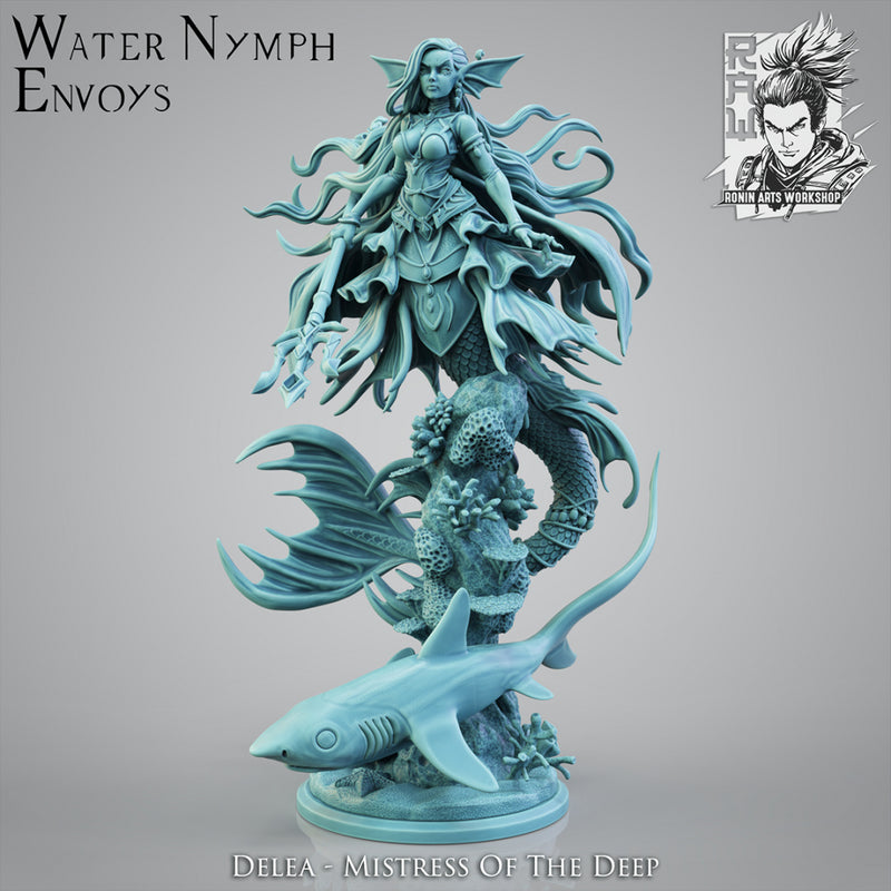 Delea - Mistress of the Deep | Pin-Up Statue Fan Art Miniature Unpainted | Ronin Arts Workshop