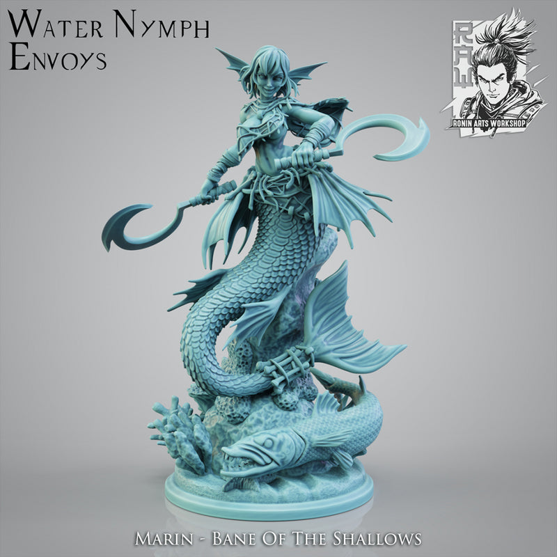 Marin - Bane of the Shallows | Pin-Up Statue Fan Art Miniature Unpainted | Ronin Arts Workshop