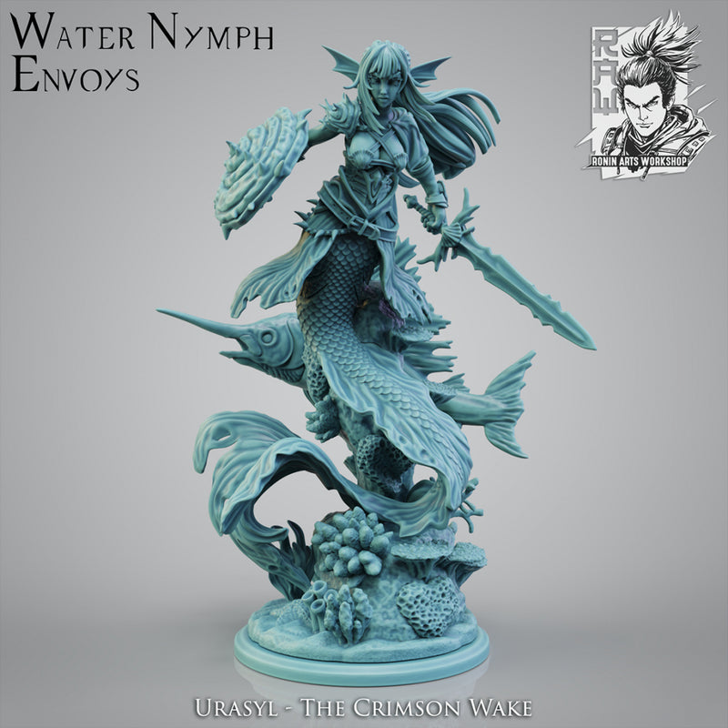 Urasyl - The Crimson Wake | Pin-Up Statue Fan Art Miniature Unpainted | Ronin Arts Workshop