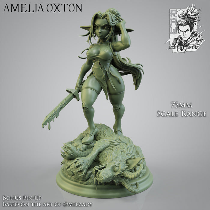 Amelia Oxton Goblin Duchess | Pin-Up Statue Fan Art Miniature Unpainted | Ronin Arts Workshop