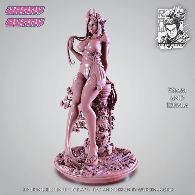 Hanny Bunny | Pin-Up Statue Fan Art Miniature Unpainted | Ronin Arts Workshop
