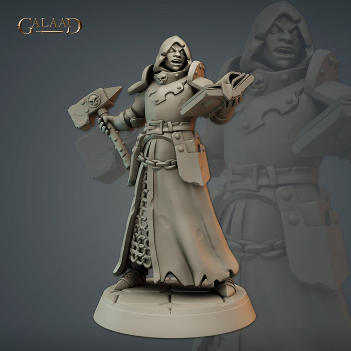 Priest Knight Casting A | Clergy | Fantasy Miniature | Galaad Miniatures