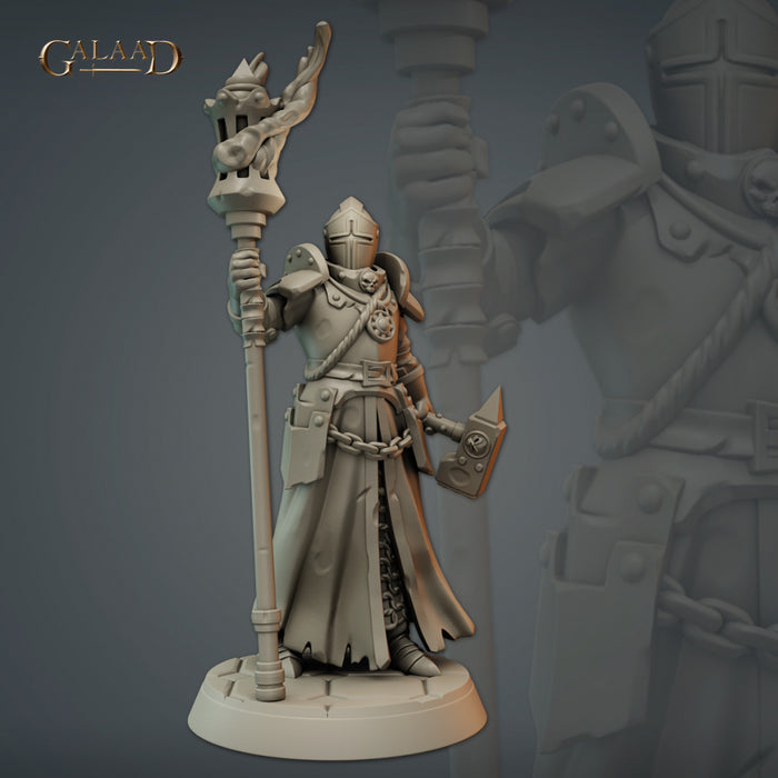 Priest Knight w/ Torch | Clergy | Fantasy Miniature | Galaad Miniatures