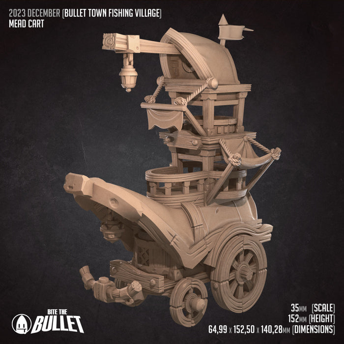 Yeti & Cart | Bullet Town Fishing Village | Fantasy Miniature | Bite the Bullet