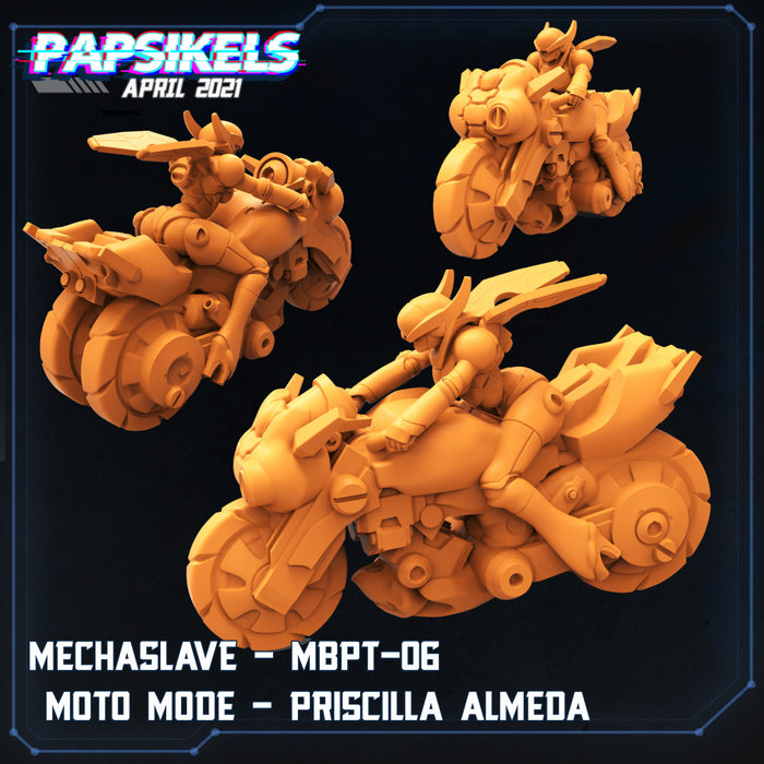 Mechaslave Priscilla Almeda Moto Mode | Cyberpunk | Sci-Fi Miniature | Papsikels