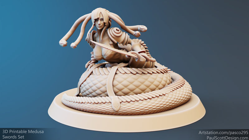 Medusa Elite Sword Miniatures | Nagas | PS Miniatures