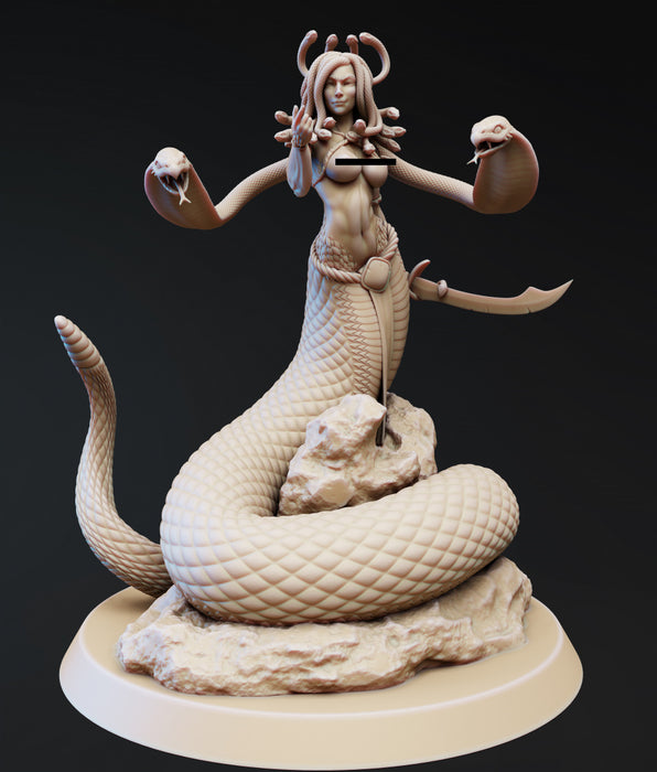 Pureblood Medusa (Pose 1) | Nagas | Fantasy Miniature | PS Miniatures