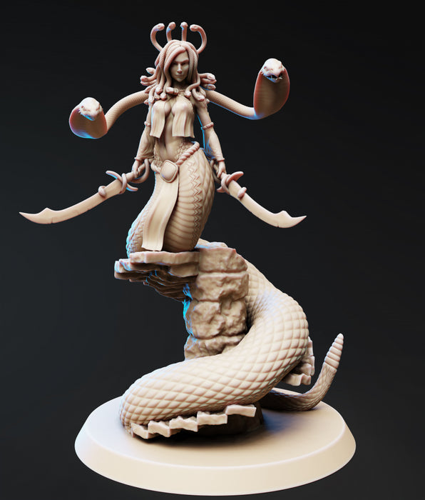 Pureblood Medusa (Pose 2) | Nagas | Fantasy Miniature | PS Miniatures