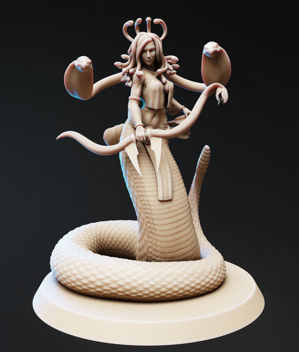 Pureblood Medusa (Pose 3) | Nagas | Fantasy Miniature | PS Miniatures
