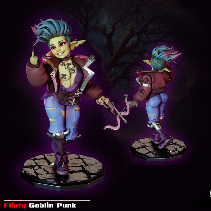 Flinty the Punk Goblin | Pin-up | Fantasy Miniature | Gaz Minis