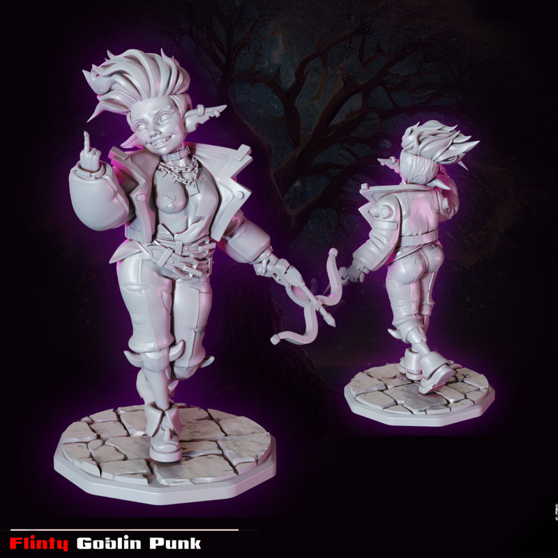 Flinty the Punk Goblin | Fantasy Pin-Up | Fantasy Miniature | Gaz Minis