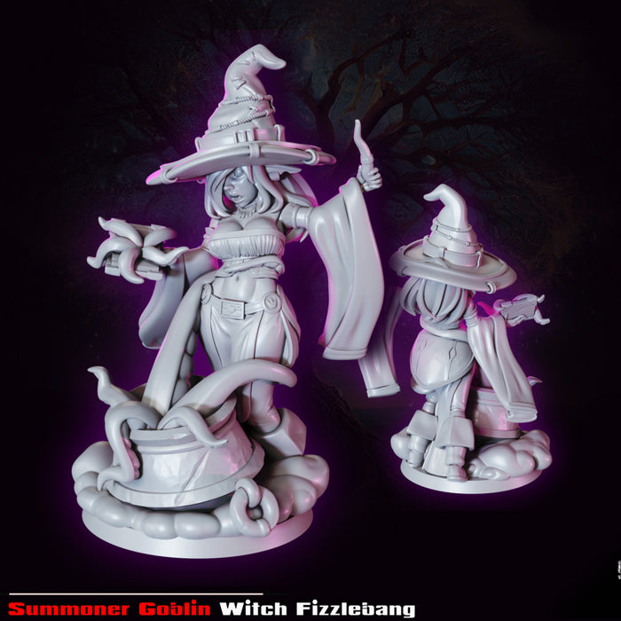Summoner Goblin Witch Fizzlebang | Pin-up | Fantasy Miniature | Gaz Minis