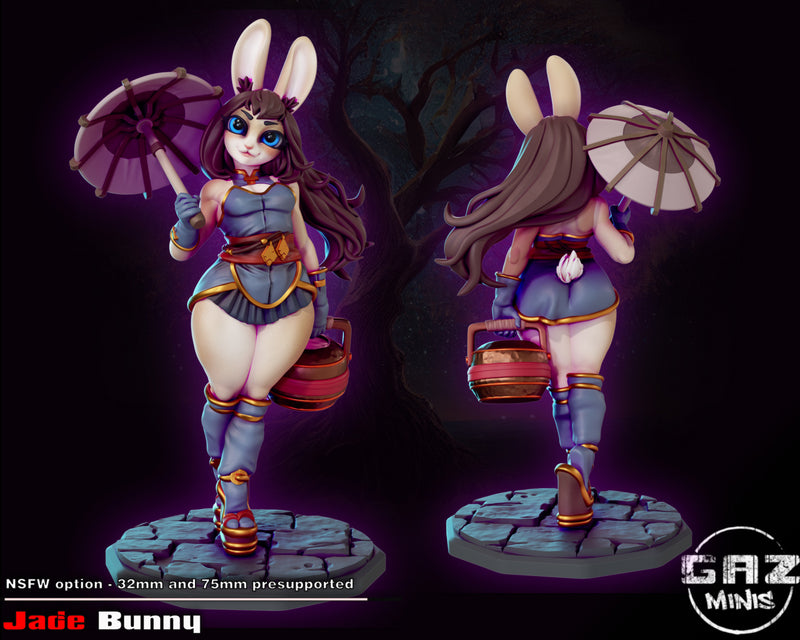 Jade Bunny | Fantasy Pin-Up | Fantasy Miniature | Gaz Minis