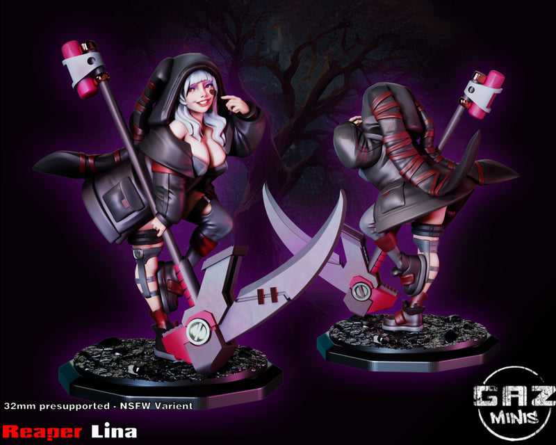 Reaper Lina | Fantasy Pin-Up | Fantasy Miniature | Gaz Minis
