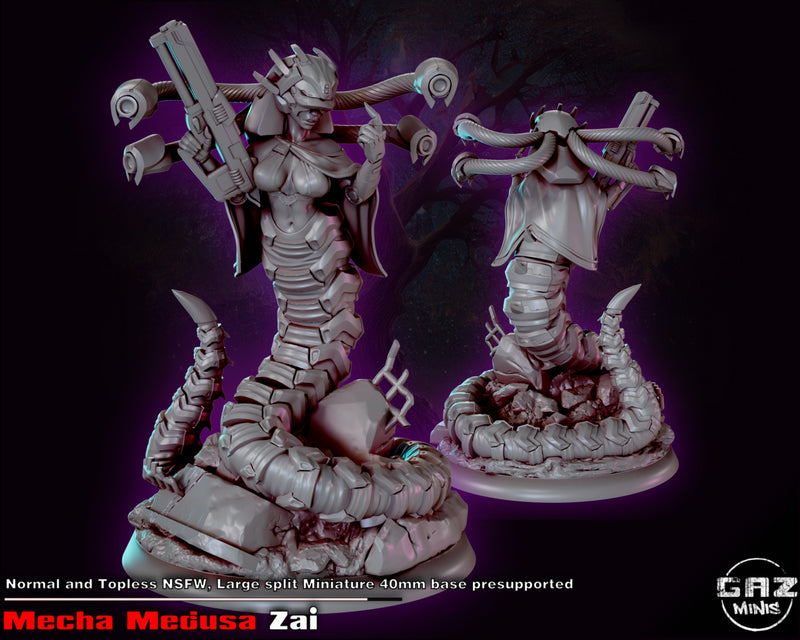 Mecha Medusa Zai | Fantasy Pin-Up | Fantasy Miniature | Gaz Minis