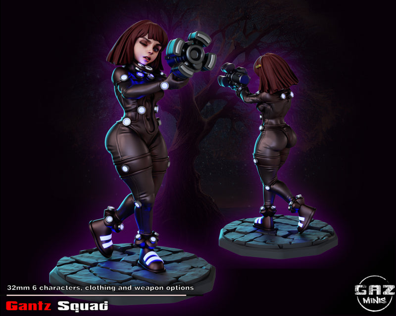 Gantz Squad Member E | Fantasy Pin-Up | Fantasy Miniature | Gaz Minis