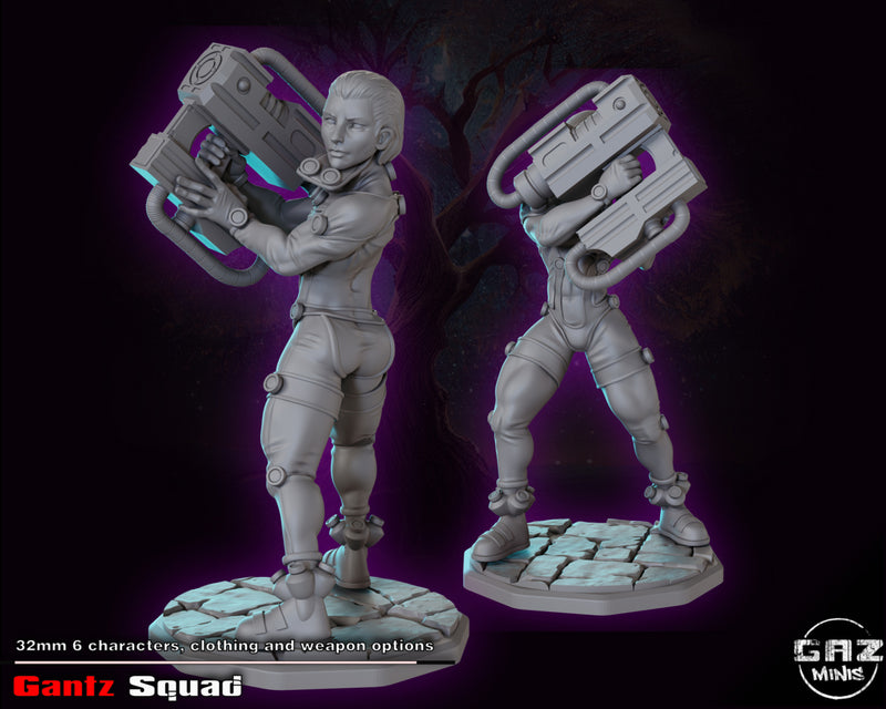 Gantz Squad Member C | Fantasy Pin-Up | Fantasy Miniature | Gaz Minis