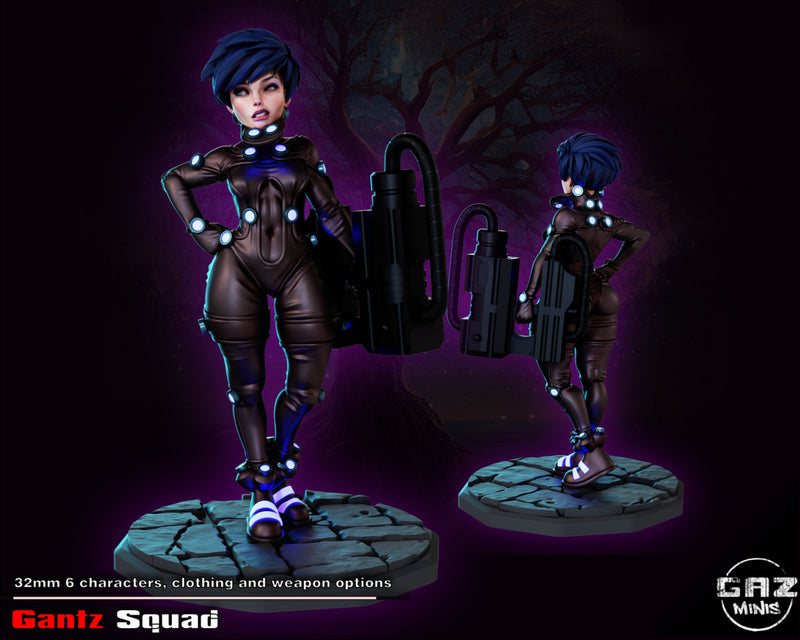 Gantz Squad Member B | Fantasy Pin-Up | Fantasy Miniature | Gaz Minis