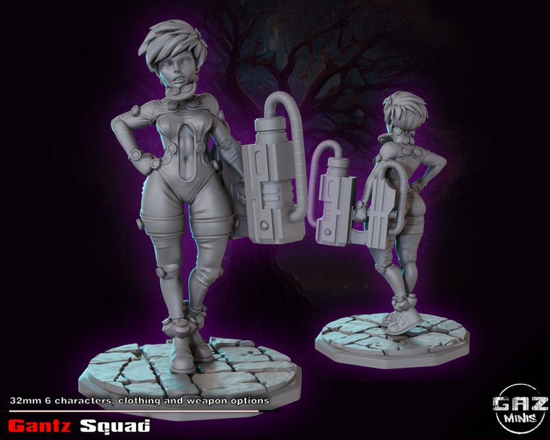 Gantz Squad Miniatures | Fantasy Pin-Up | Fantasy Miniature | Gaz Minis