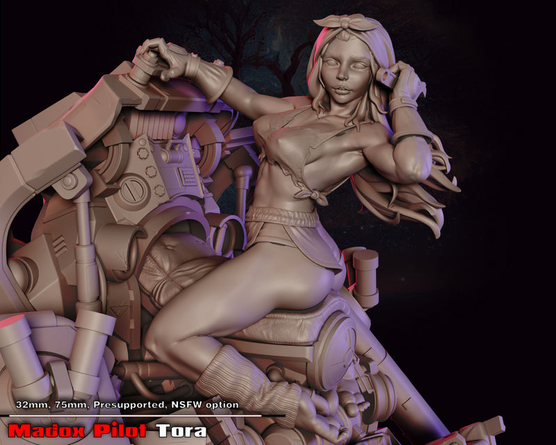 Mecha Pilot Tura | Fantasy Pin-Up | Fantasy Miniature | Gaz Minis