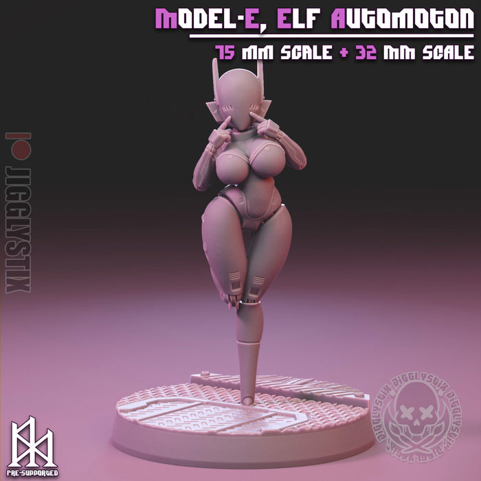 Model-E the Elf Automoton | Pin-Up Statue Fan Art Miniature Unpainted | Jigglystix