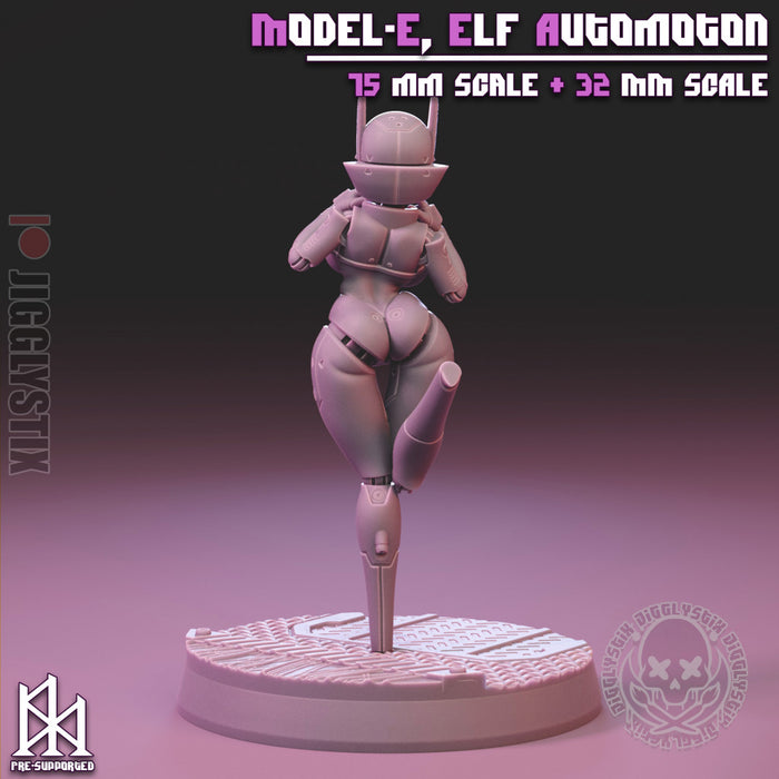 Model-E the Elf Automoton | Pin-Up Statue Fan Art Miniature Unpainted | Jigglystix