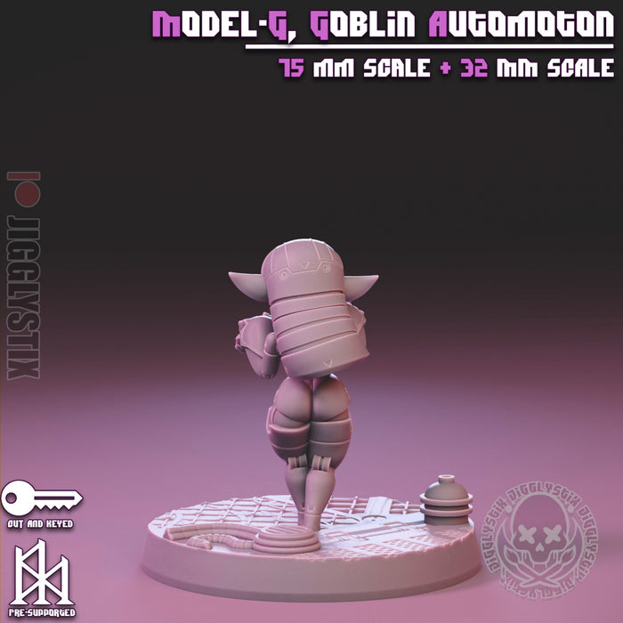 Model-G the Goblin Automoton | Pin-Up Statue Fan Art Miniature Unpainted | Jigglystix