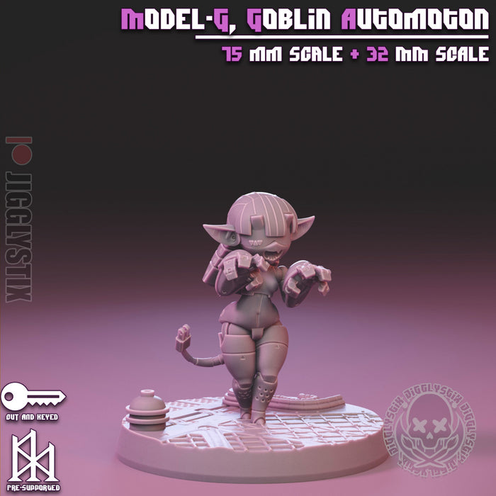 Model-G the Goblin Automoton (75mm) | Pin-Up Statue Fan Art Miniature Unpainted | Jigglystix