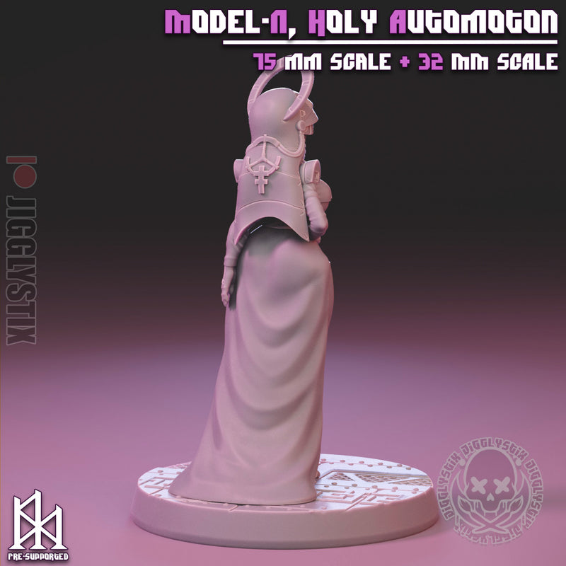Model-N the Holy Automoton | Pin-Up Statue Fan Art Miniature Unpainted | Jigglystix