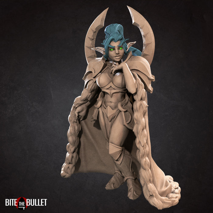 Moira the Sentinel B |  Night Elves | Fantasy Miniature | Bite the Bullet
