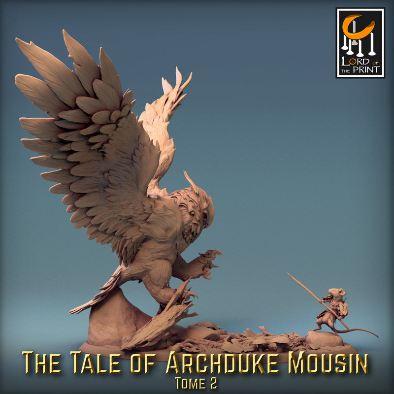 The Great Owl Attack | Archduke Mousin Tome 2 | Fantasy Miniature | Rescale Miniatures
