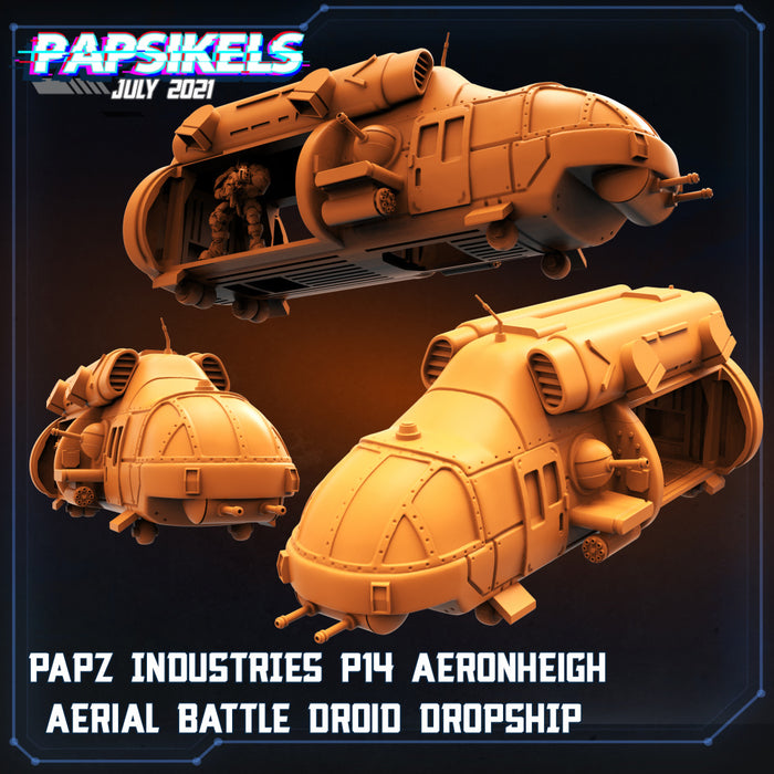 P14 Aeronheigh Dropship | Cyberpunk | Sci-Fi Miniature | Papsikels