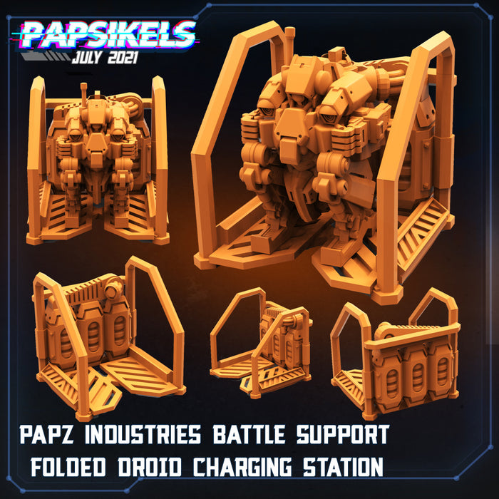 FKMSA Droid Folded Charging Station | Cyberpunk | Sci-Fi Miniature | Papsikels