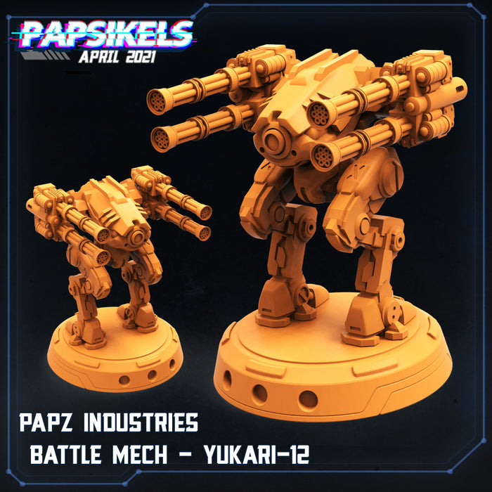 Papz Ind Battle Mech Yukari 12 | Cyberpunk | Sci-Fi Miniature | Papsikels