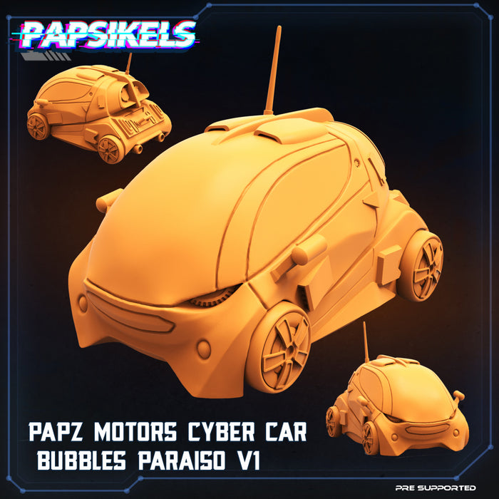 Papz Cyber Car Bubbles Paraiso V1 | Cyberpunk | Sci-Fi Miniature | Papsikels