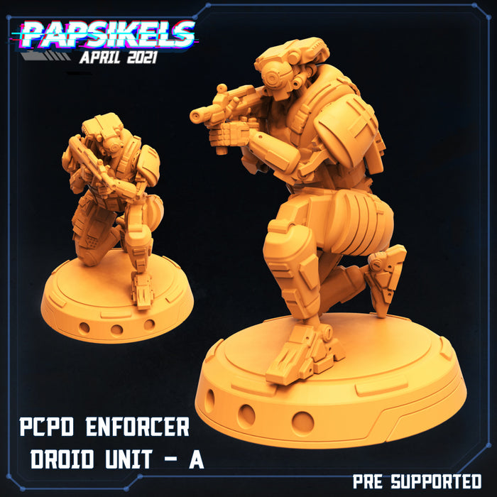PSPD Enforcer Droid A | Cyberpunk | Sci-Fi Miniature | Papsikels