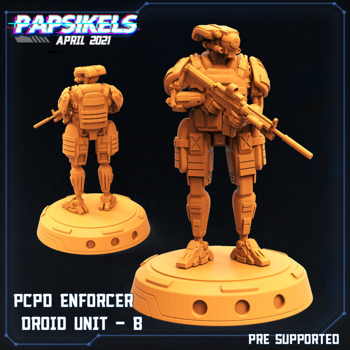 PSPD Enforcer Droid B | Cyberpunk | Sci-Fi Miniature | Papsikels