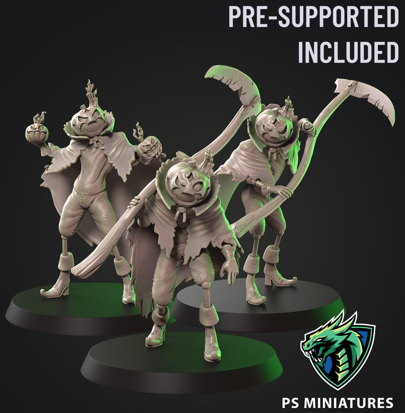 Pumpkin Knight Miniatures | Fantasy Miniature | PS Miniatures