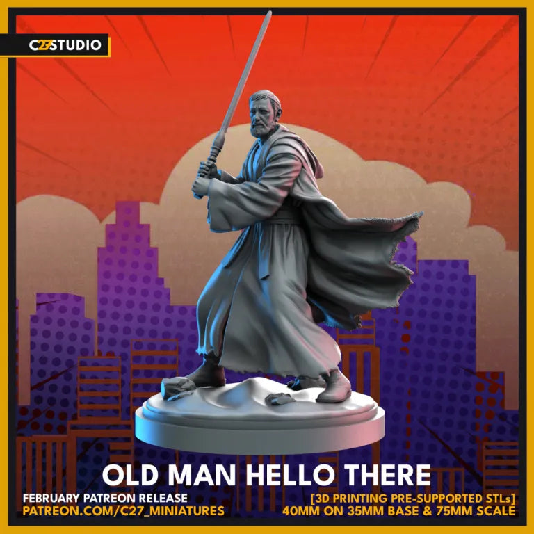 Old Man Hello There | Heroes | Sci-Fi Miniature | C27 Studio