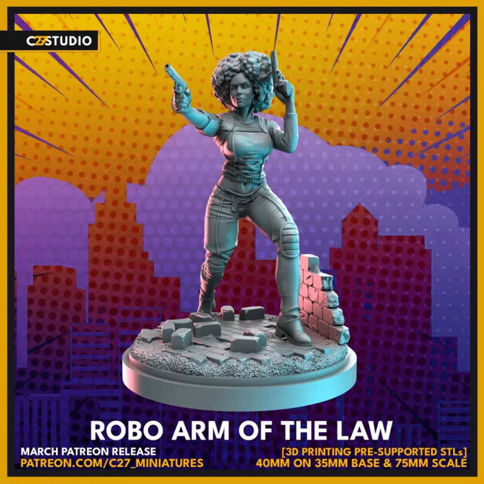 Robo Arm of the Law | Heroes | Sci-Fi Miniature | C27 Studio