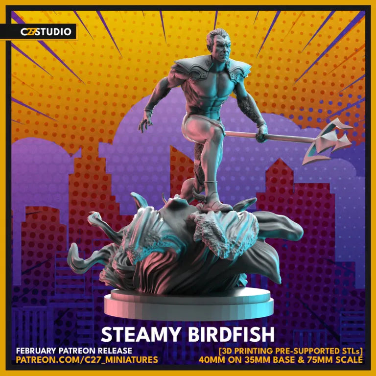 Steamy Birdfish | Heroes | Sci-Fi Miniature | C27 Studio