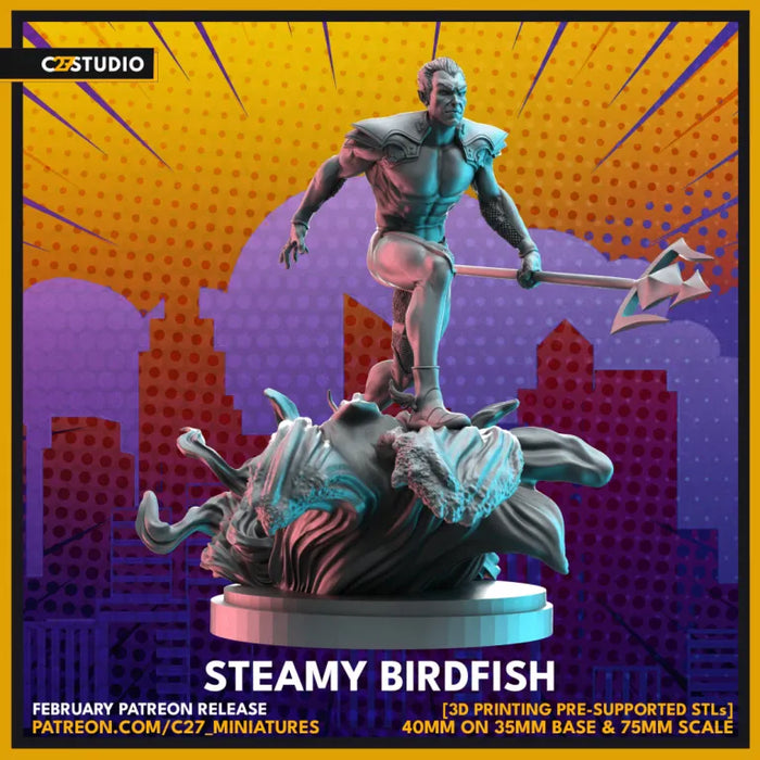 Steamy Birdfish | Heroes | Sci-Fi Miniature | C27 Studio