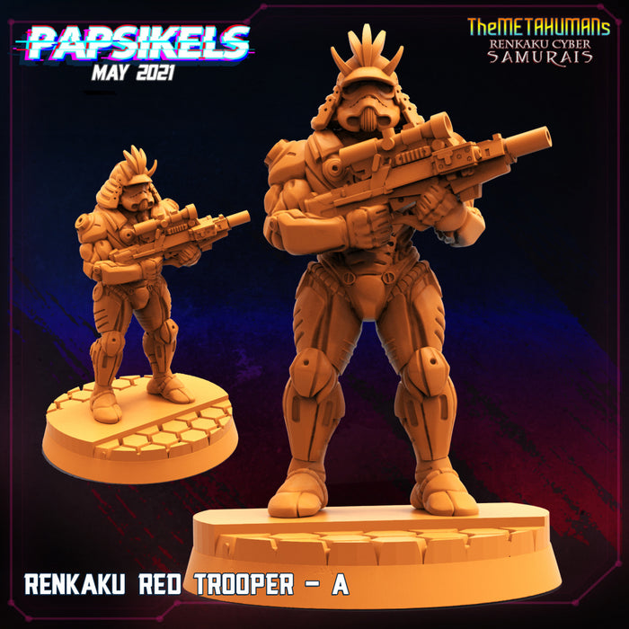 Renkaku Red Trooper A | Cyberpunk | Sci-Fi Miniature | Papsika