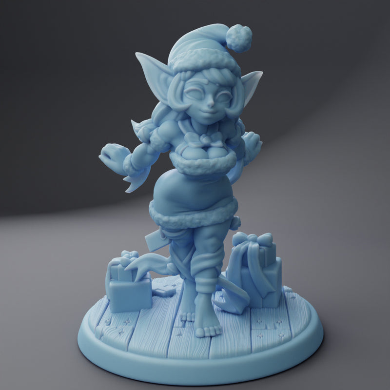 Holiday Goblin | Friday Night Tavern | Fantasy Miniature | Twin Goddess Miniatures