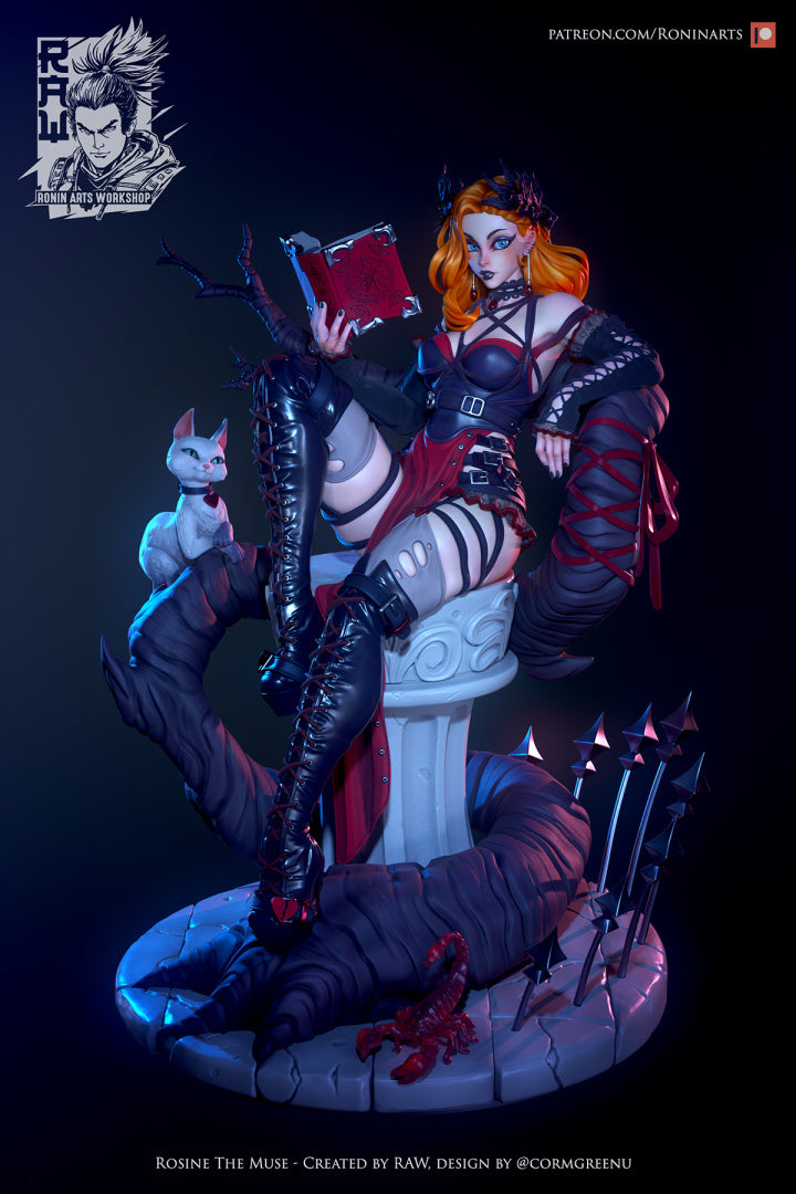 Rosine | Pin-Up Statue Fan Art Miniature Unpainted | Ronin Arts Workshop