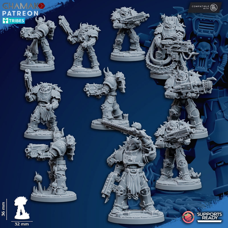 Traitor Militum Miniatures | Chaotic Brotherhood | Grimdark Proxy Miniature | Ghamak