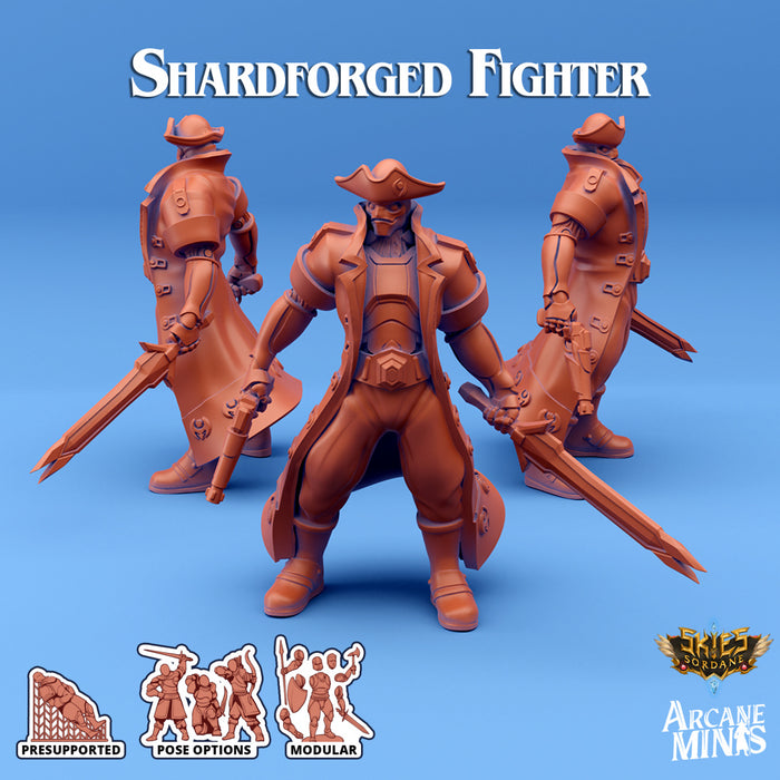 Shardforged Fighter B | Skies of Sordane | Fantasy Miniature | Arcane Minis