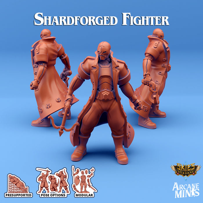 Shardforged Fighter A | Skies of Sordane | Fantasy Miniature | Arcane Minis