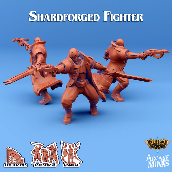 Shardforged Fighter C | Skies of Sordane | Fantasy Miniature | Arcane Minis