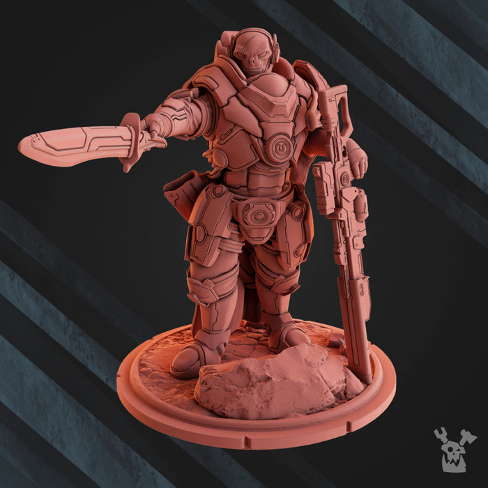 Shays Infernosword | Greater Good | DakkaDakka | Sci-Fi Grimdark Wargaming Miniature 28mm 32mm